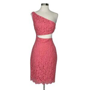 NWT NBD "Aria" Lace Cutout One Shoulder Midi Dress RARE
